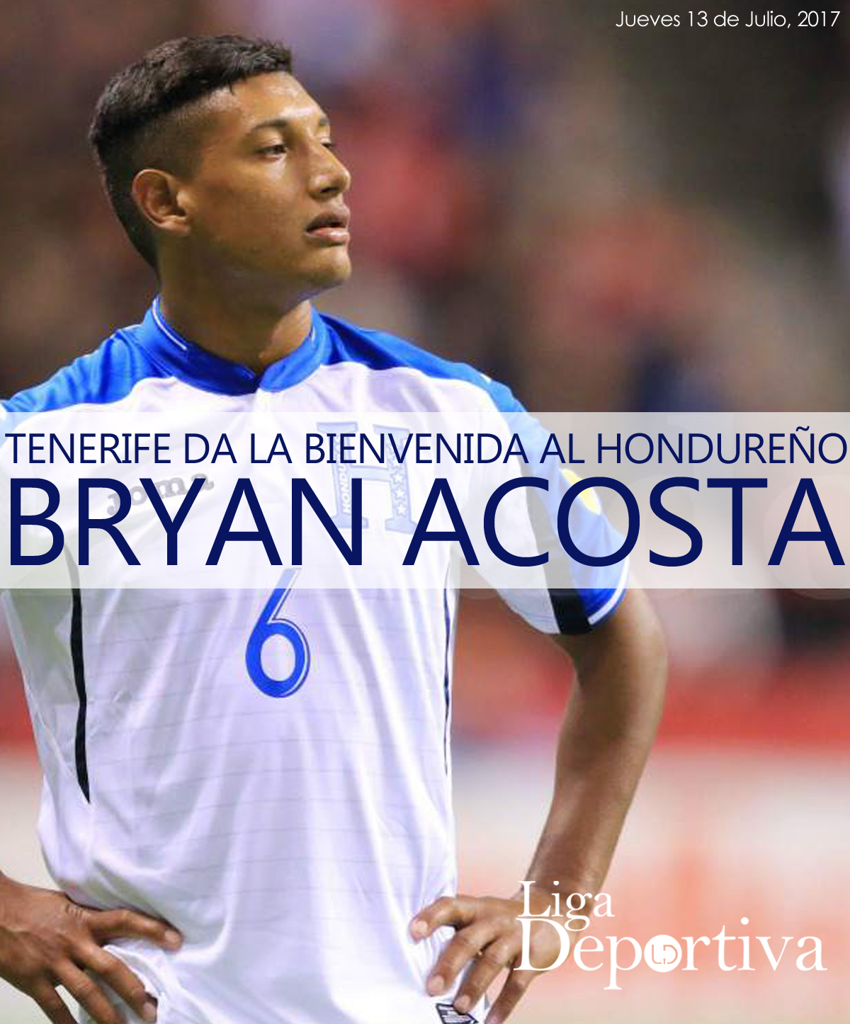 Tenerife da la bienvenida al hondureño Bryan Acosta 