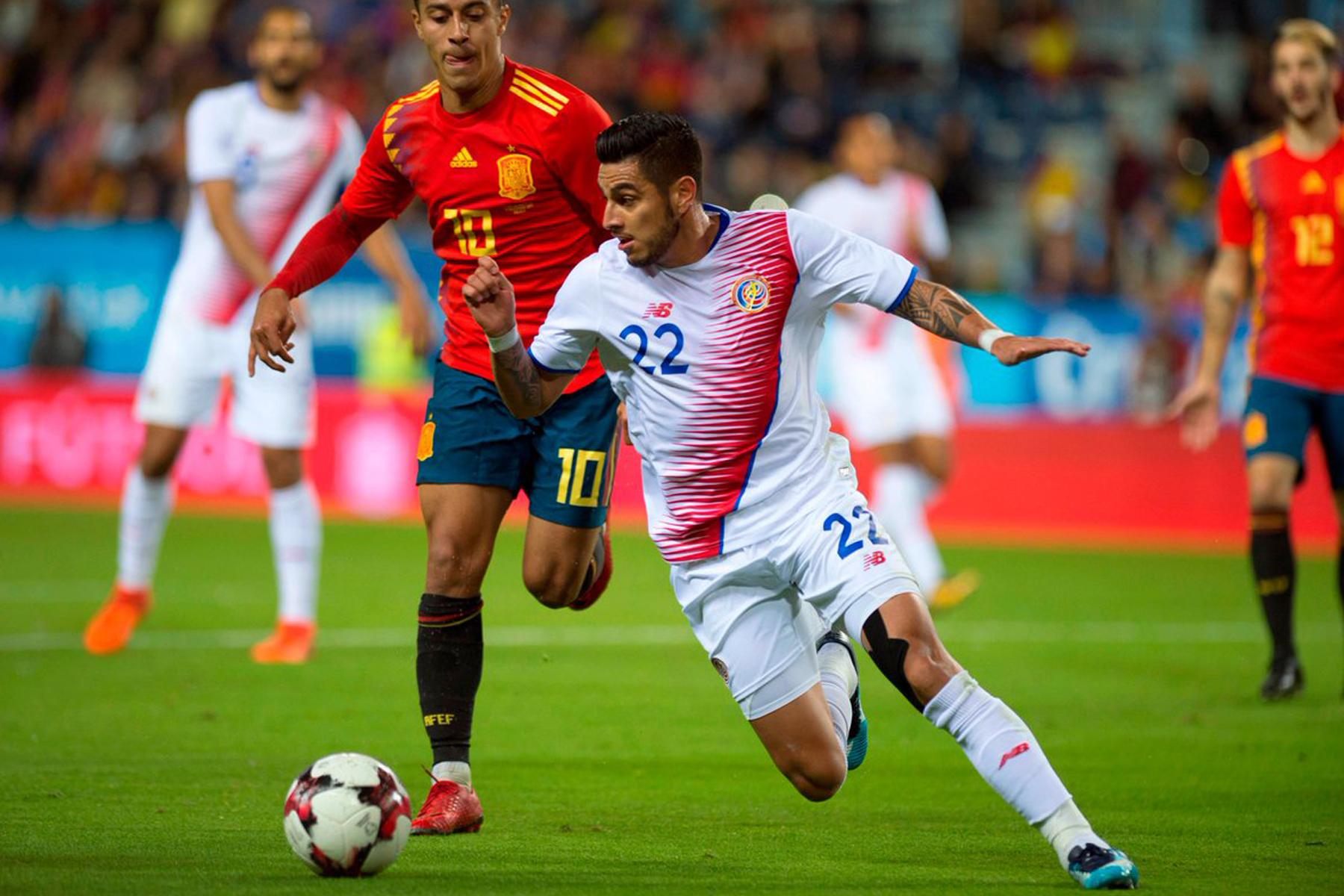 España goleó 5-0 a Costa Rica en Málaga 