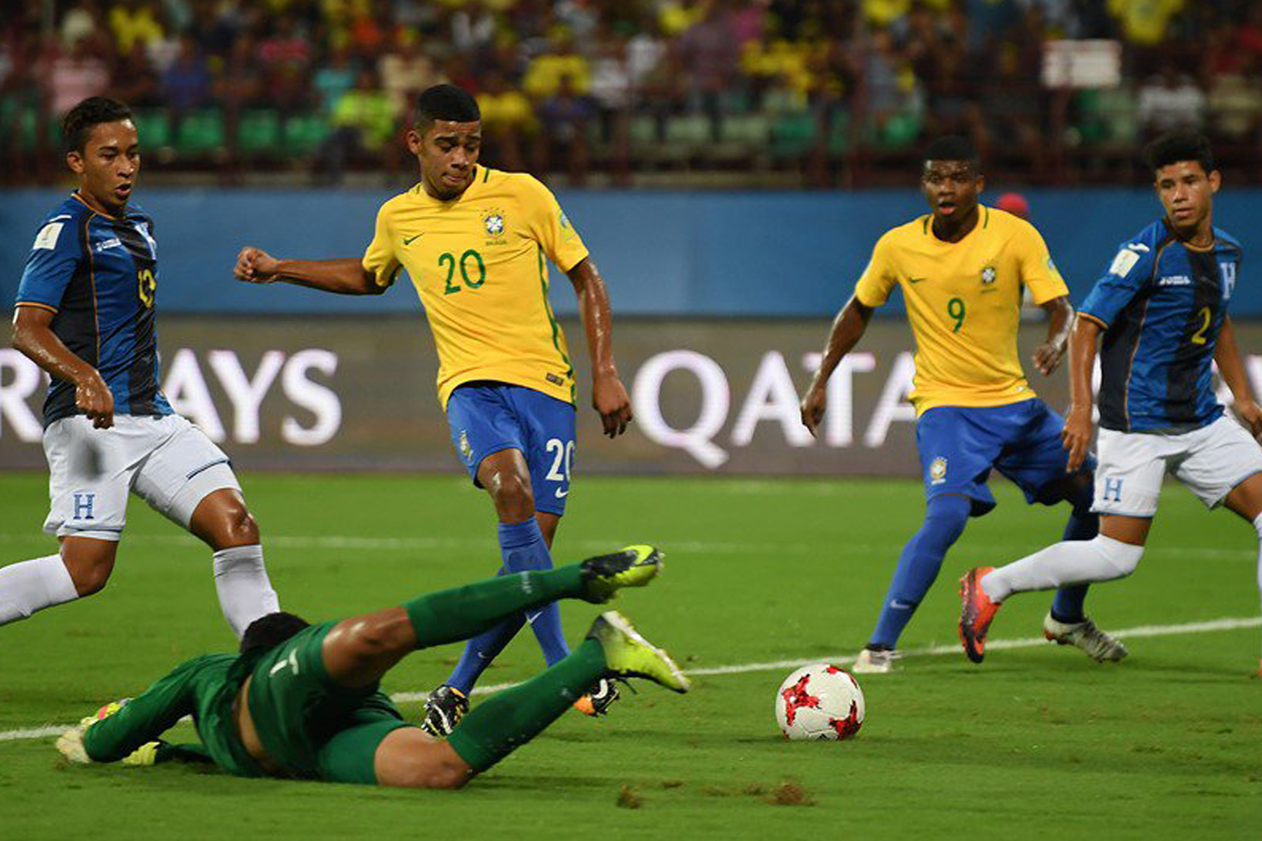 Honduras le dice adiós al Mundial Sub17 tras goleada de Brasil 