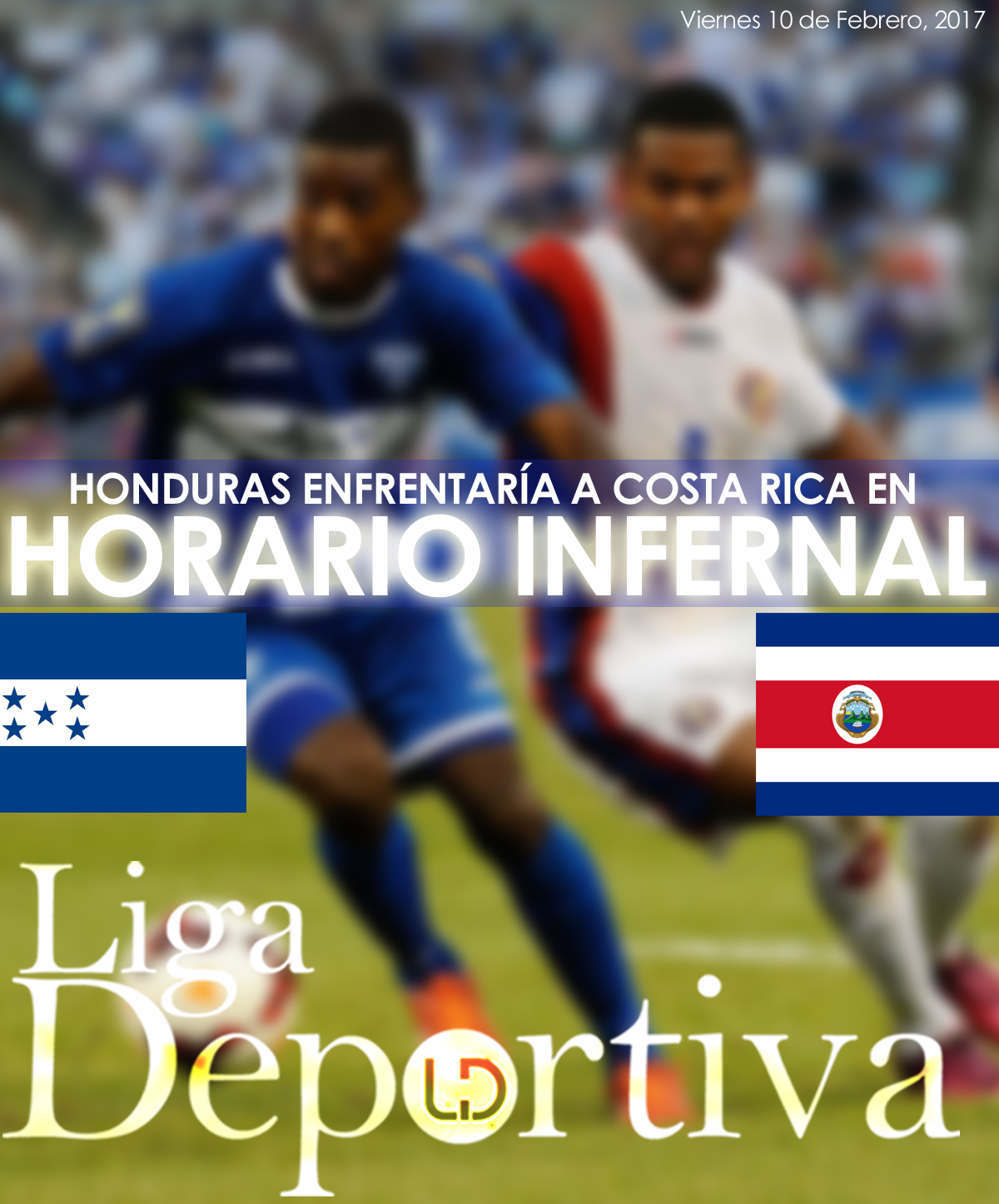Honduras enfrentaría a Costa Rica en horario infernal 