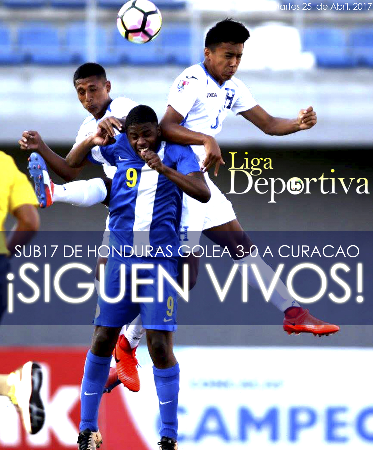 ¡Siguen vivos! Sub17 de Honduras golea 3-0 a Curacao en PreMundial 