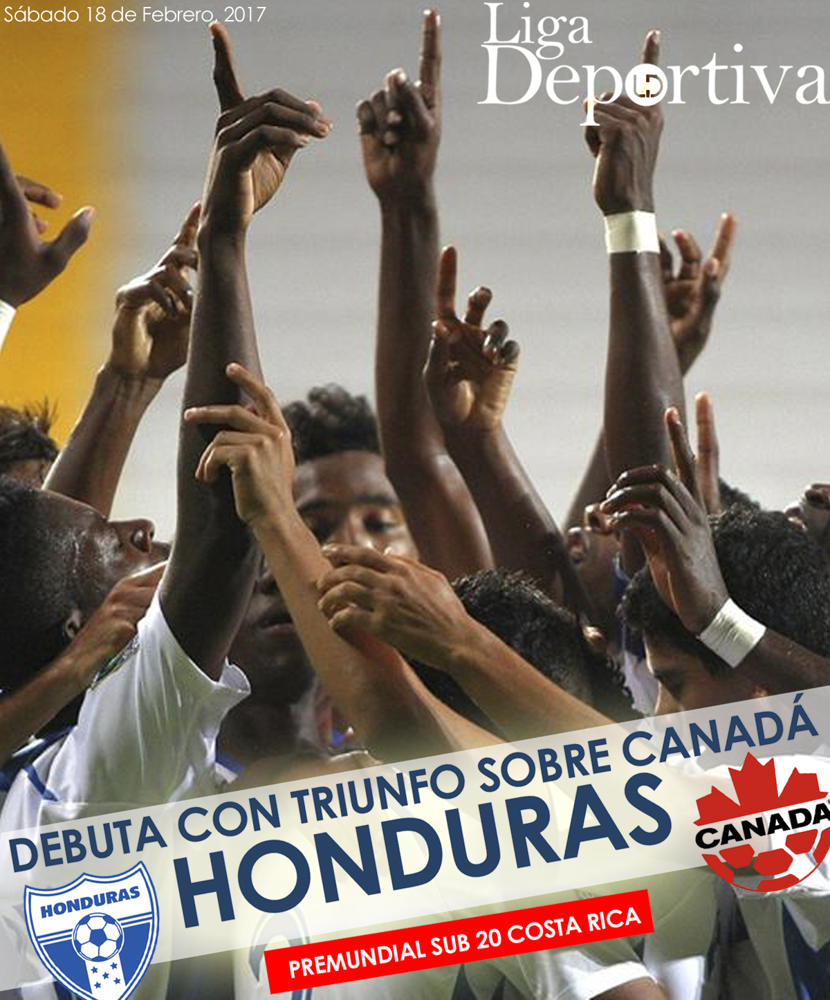 Sub 20 de Honduras debuta con triunfo sobre Canadá 