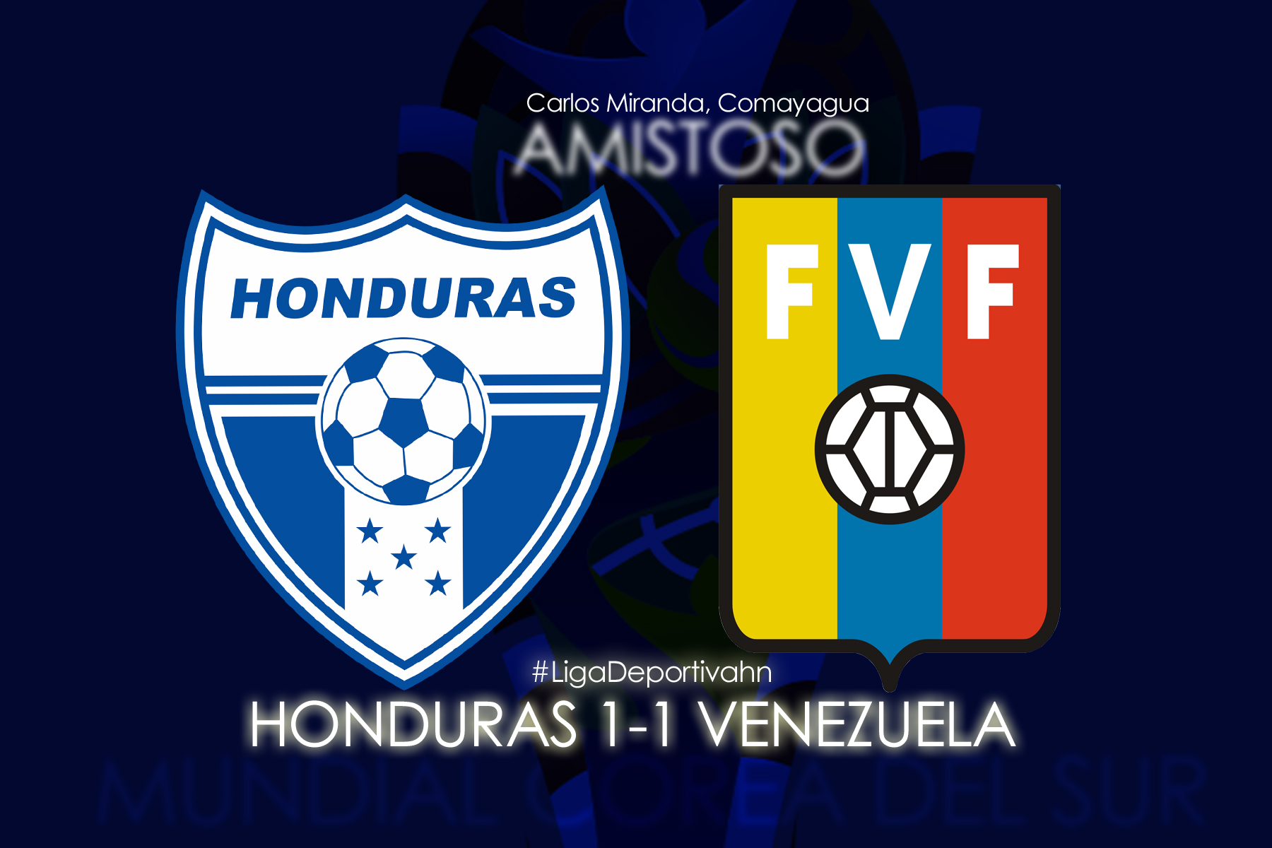 Sub20: Honduras empata en amistoso contra Venezuela 