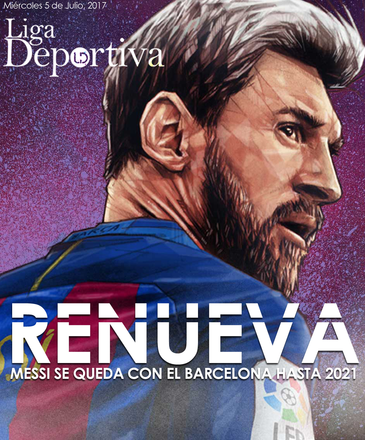 Lionel Messi renueva contrato con el Barcelona hasta 2021 