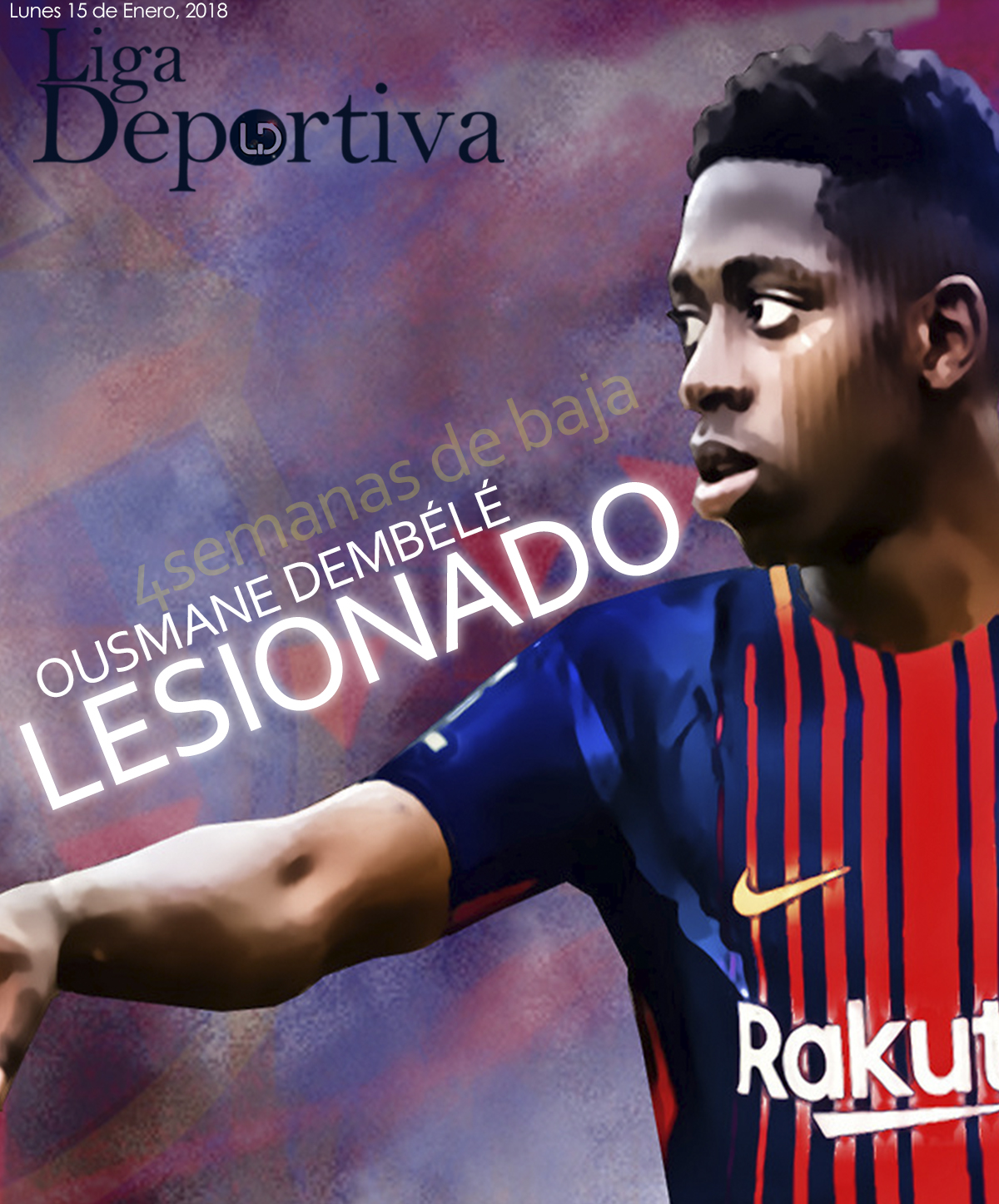 ¡LESIONADO! Ousmane Dembélé estará 4 semanas fuera del FC Barcelona