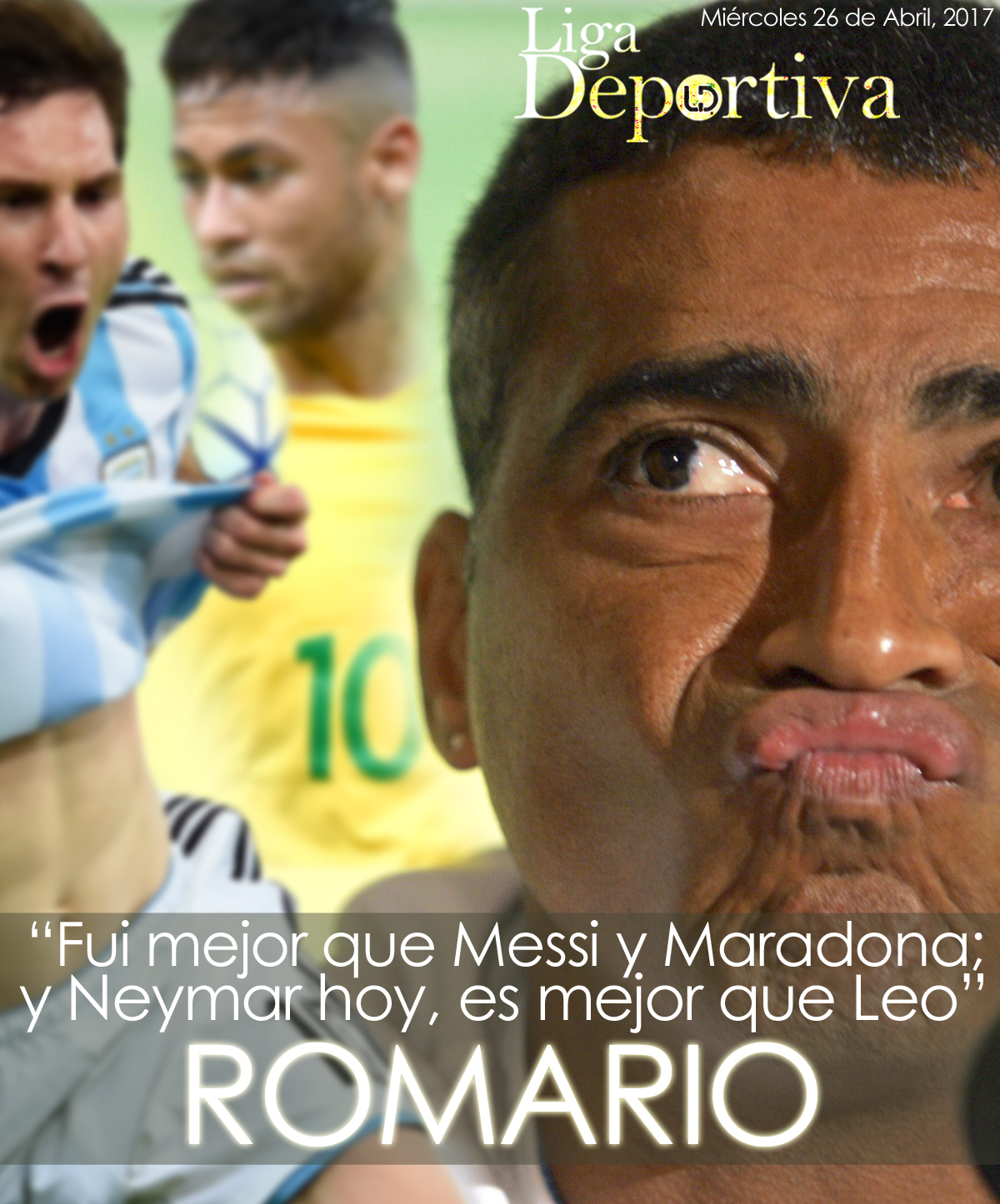 Romário: "Fui mejor que Messi y Maradona; y, Neymar es hoy, mejor que Leo"